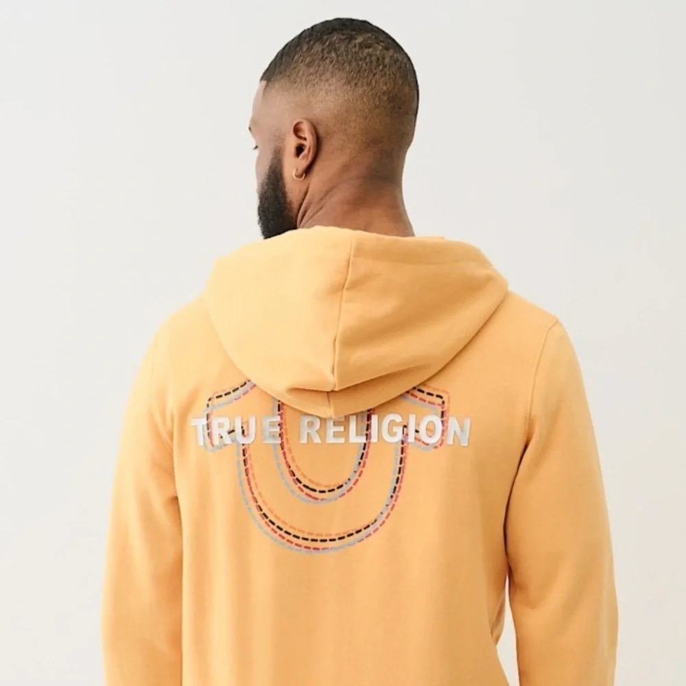 NWT. TRUE RELIGION Men's Multi Horseshoe Zip Hoodie